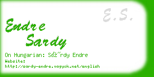 endre sardy business card